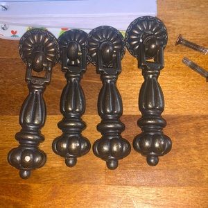 (4) rustic cabinet handles